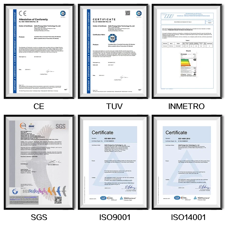 Trina vertex S certificates Trina vertex S certificates